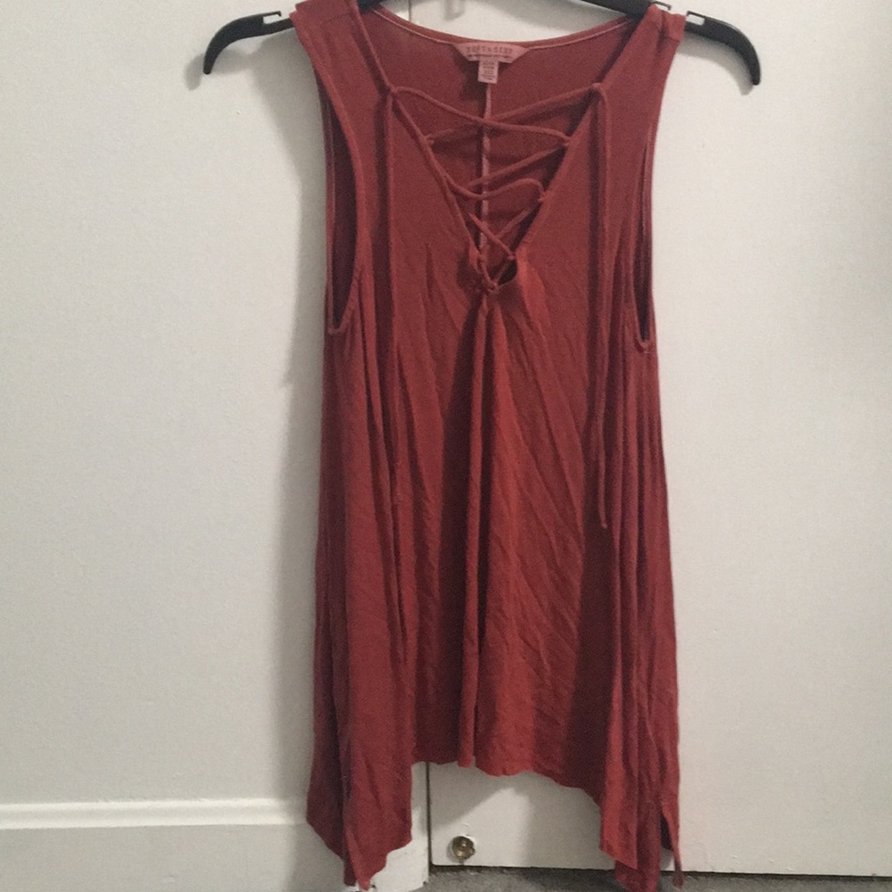 Burnt Orange AC Lace-Up Tank
